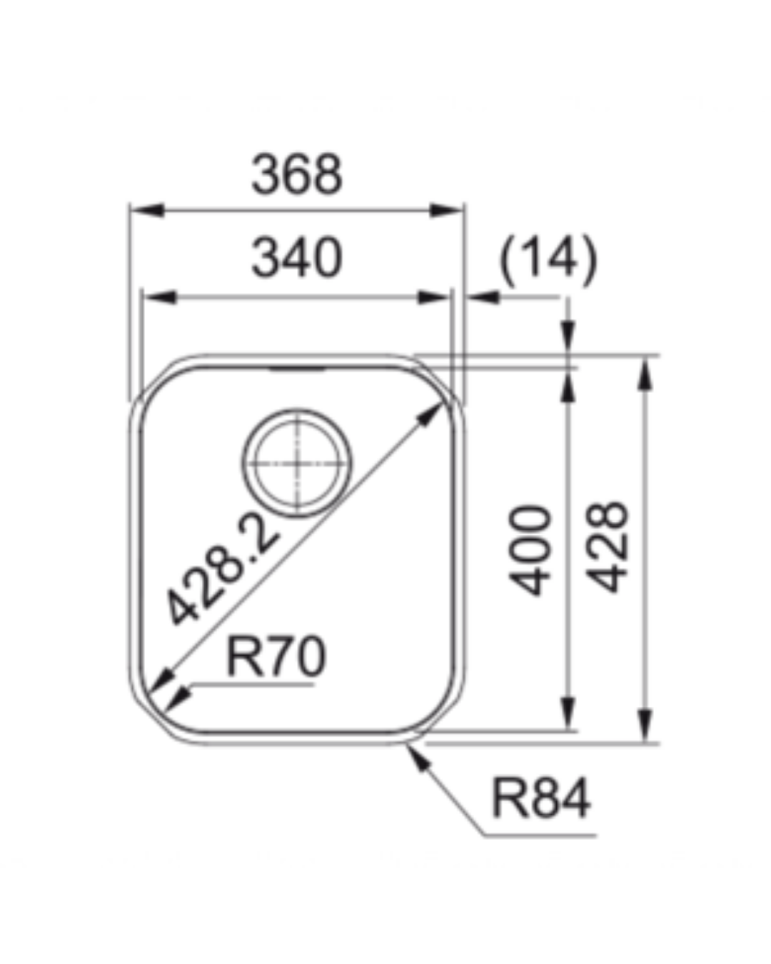 Franke Smart SRX 110-34 Paslanmaz Çelik Evye