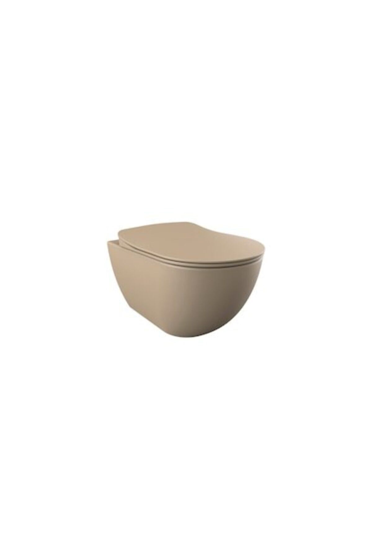 CREAVİT FE322 Free Rim-off Kanalsız Asma Klozet Cappucino Mat