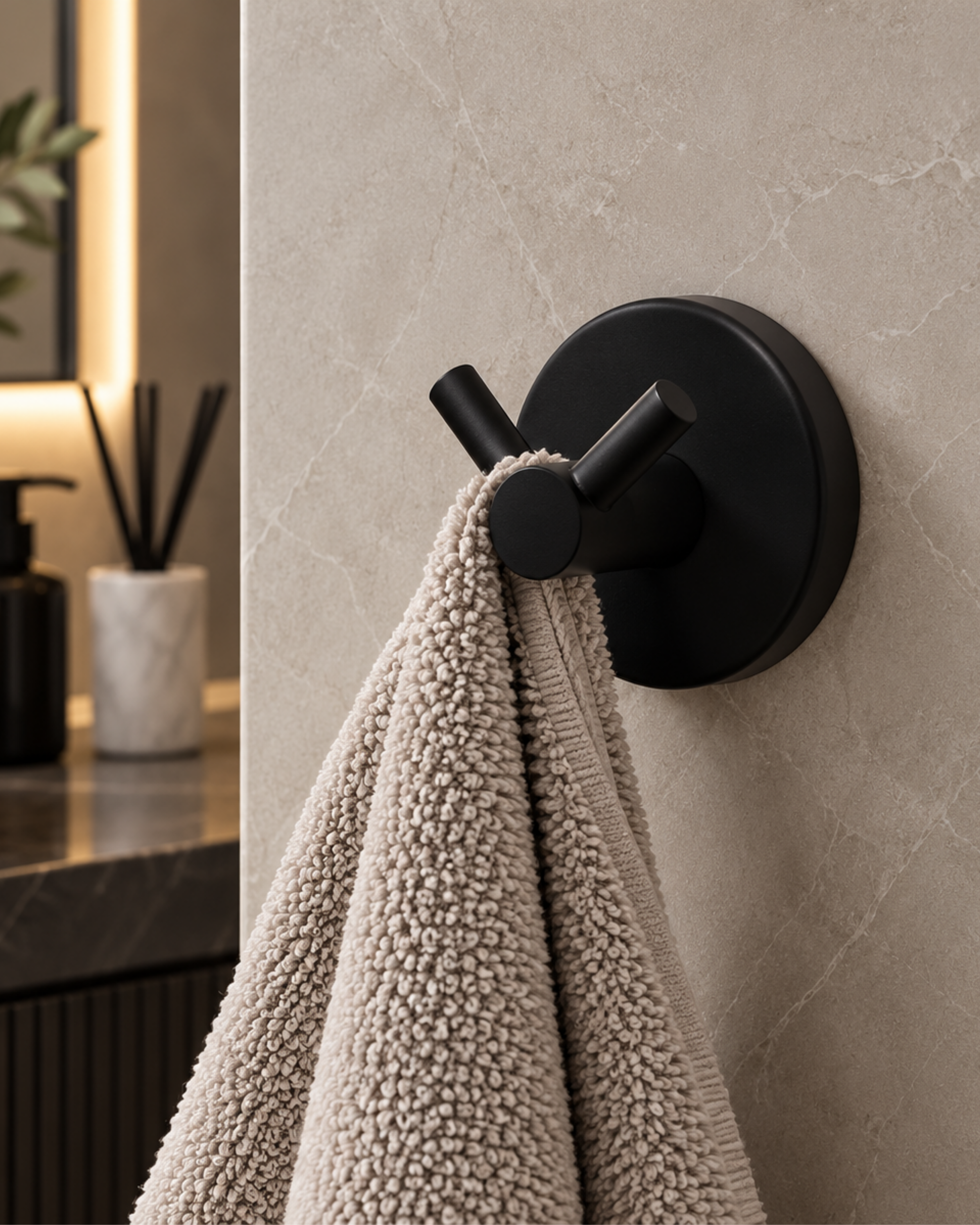 Creavit Drop İkili Bornozluk Siyah DR27014S 