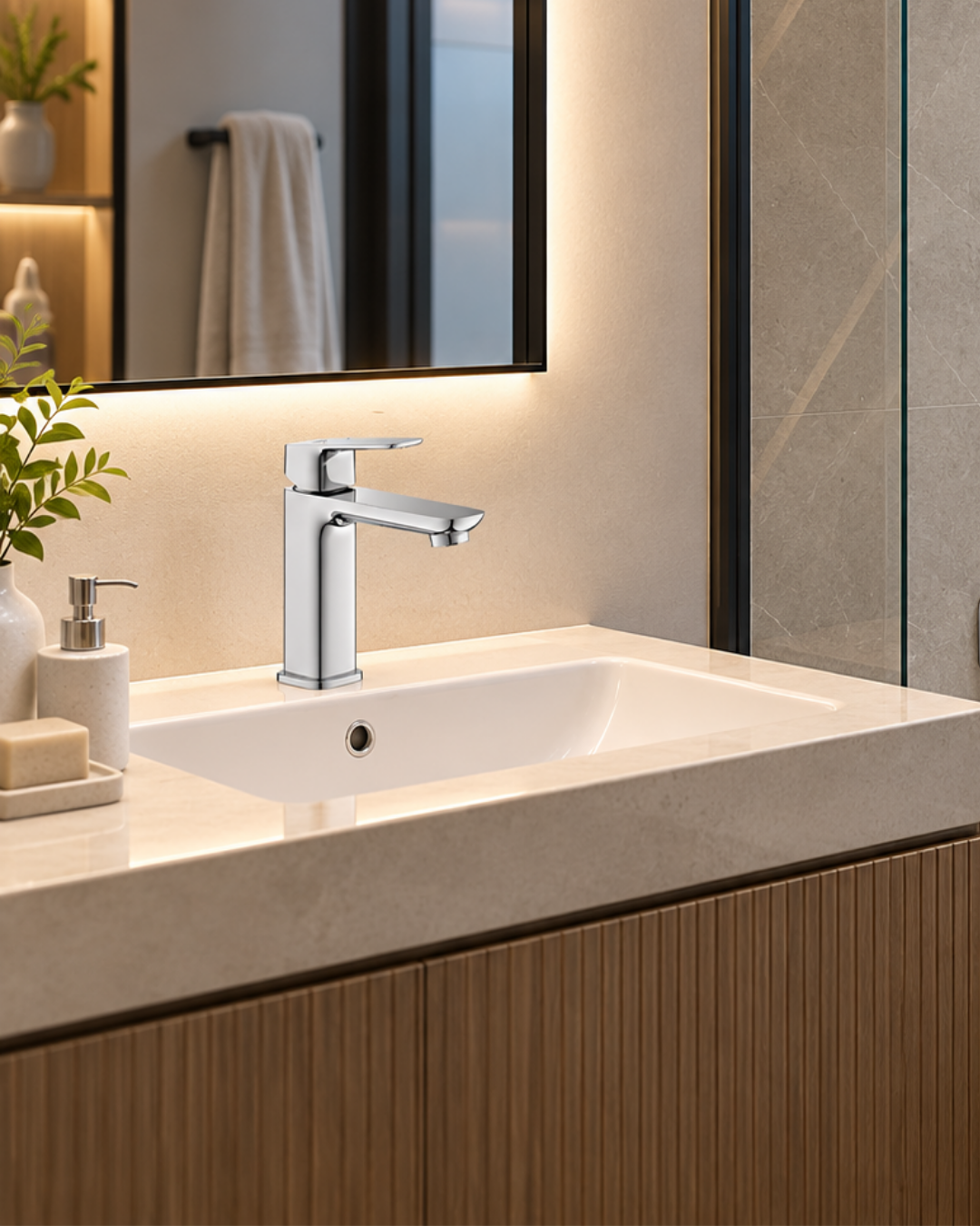 Grohe Cubeo Sıva Üstü Banyo Seti Krom 
