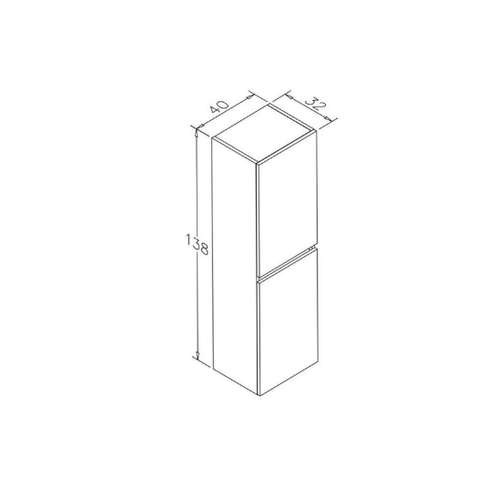 Orka Enez 40 cm Banyo Boy Çamaşır Dolabı Koyu Meşe (Teak) 