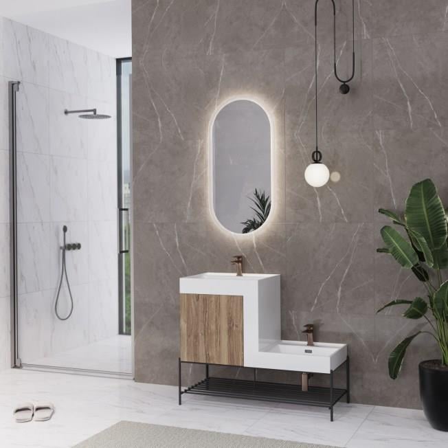 Kobos Up-Down Z Lavabo 100 cm Lavabo Dolabı Seti 