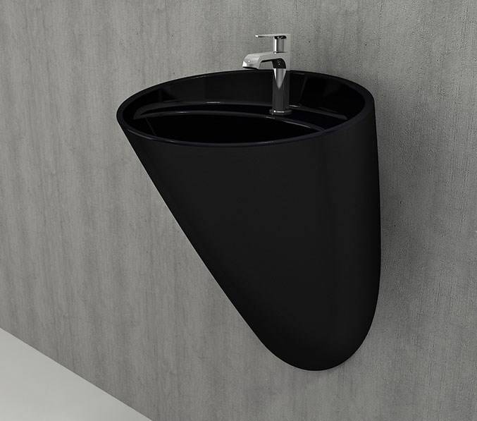 Bocchi Venezia Asma Monoblok Lavabo Parlak Siyah 1083-005-0126