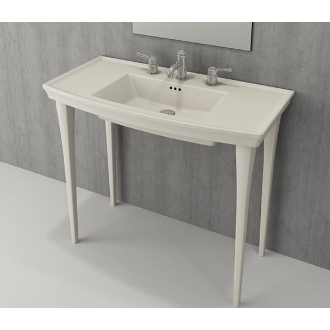 Bocchi Lavita Lavabo ve Ayak 100 cm Bisküvi