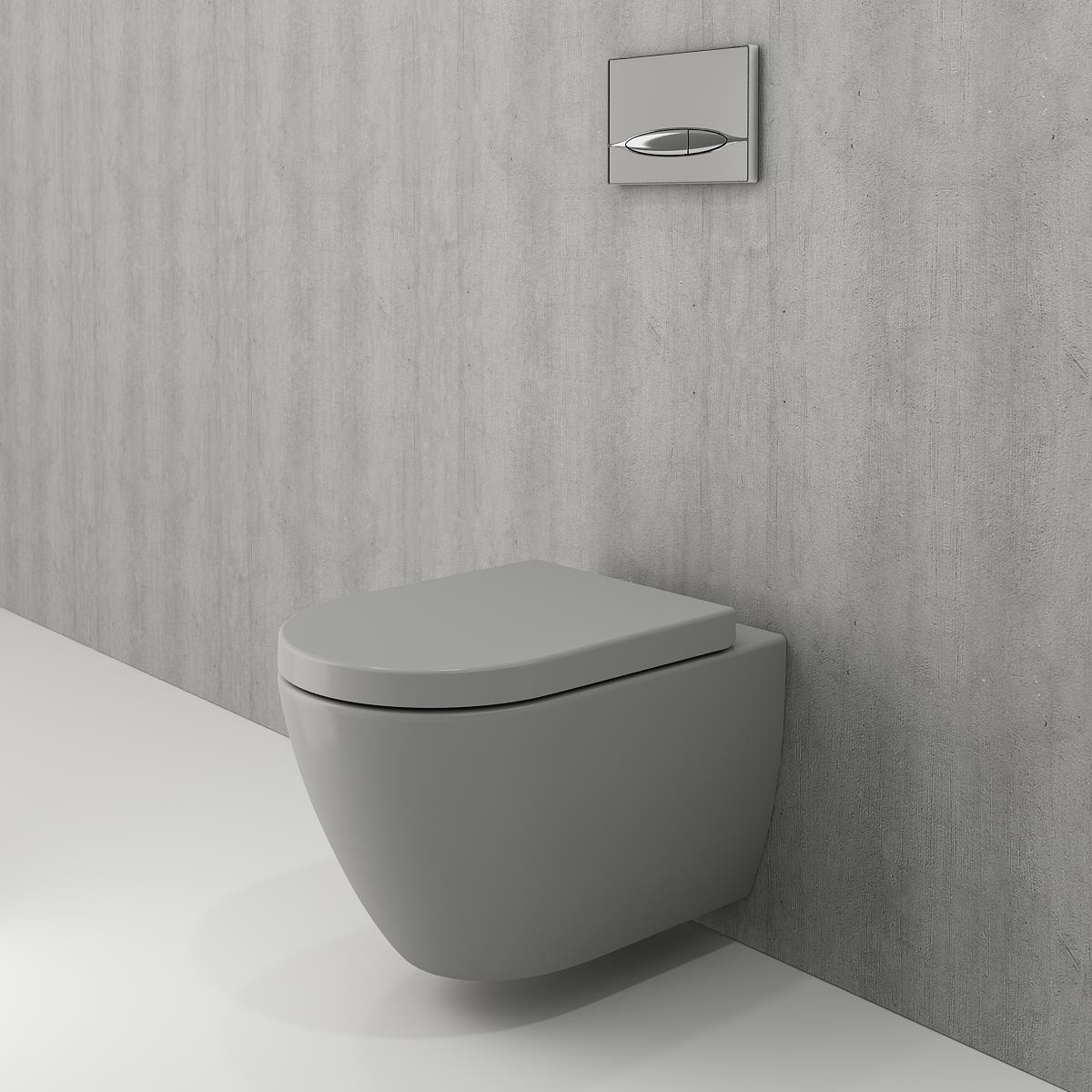 Bocchi Venezia Rimless Asma Klozet ve Kapağı Mat Gri 1295-006-0128