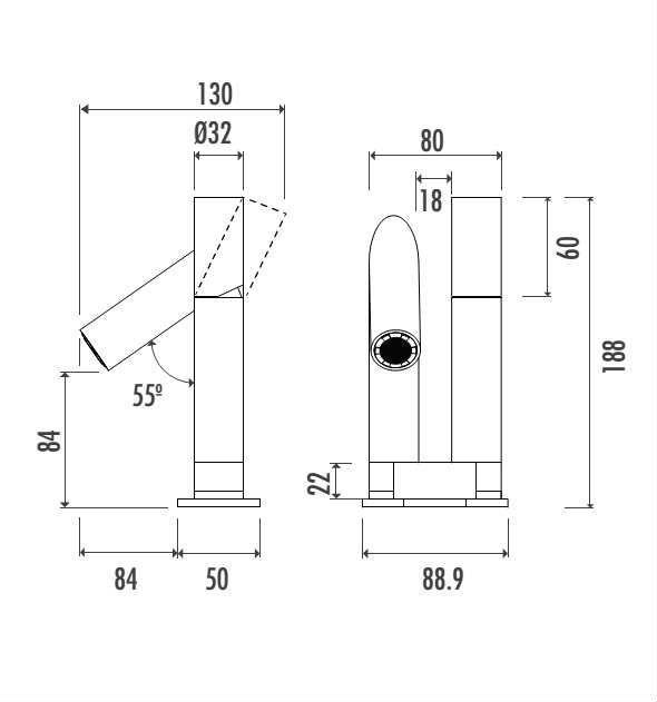 Creavit ST1500 Straw Lavabo Armatürü