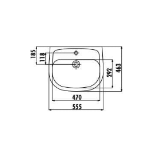 Creavit PA055 Pitta Yarım Ayaklı Lavabo 45X55 cm Beyaz