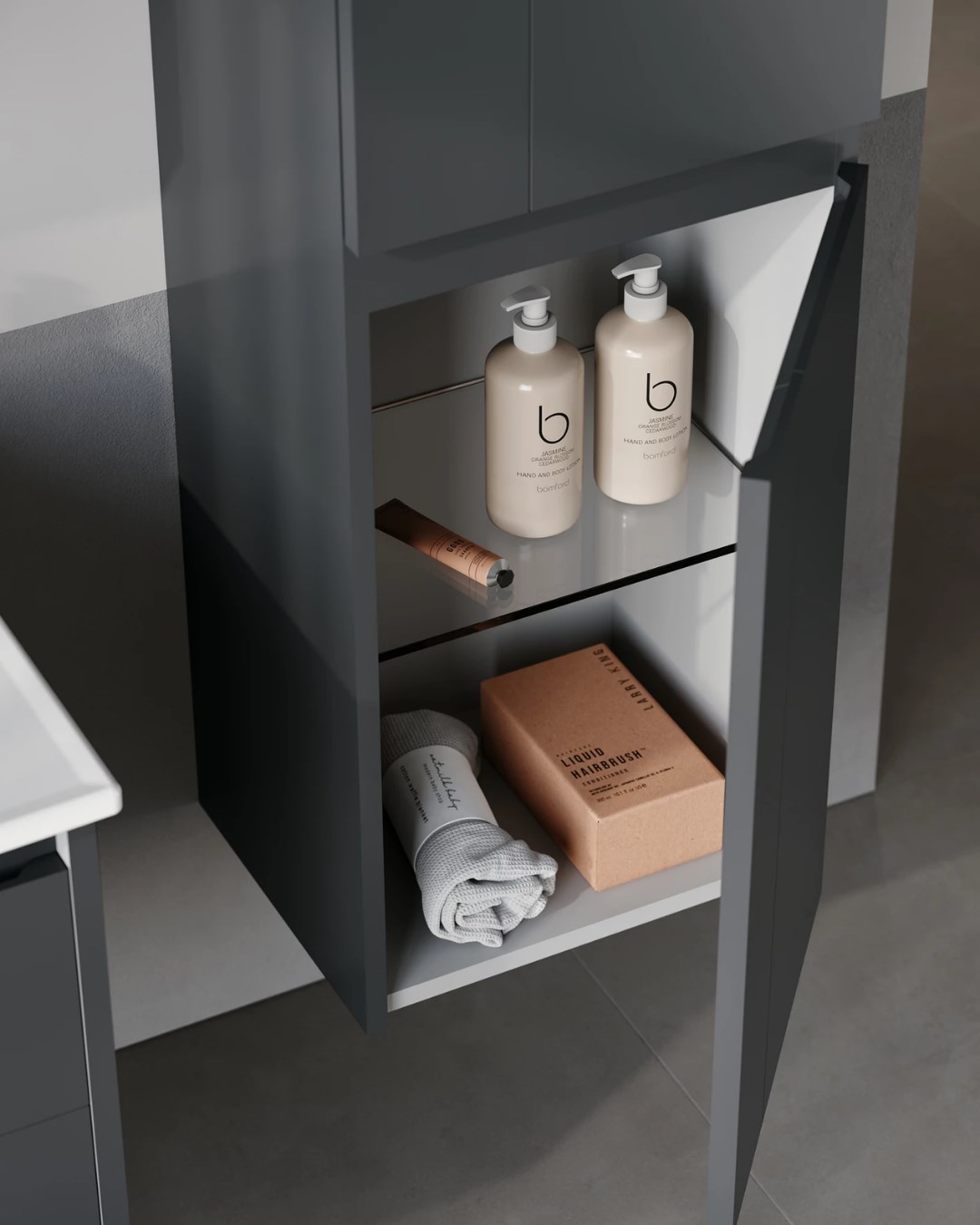 Orka Likya 40 CM Banyo Boy Dolabı Mat Antrasit