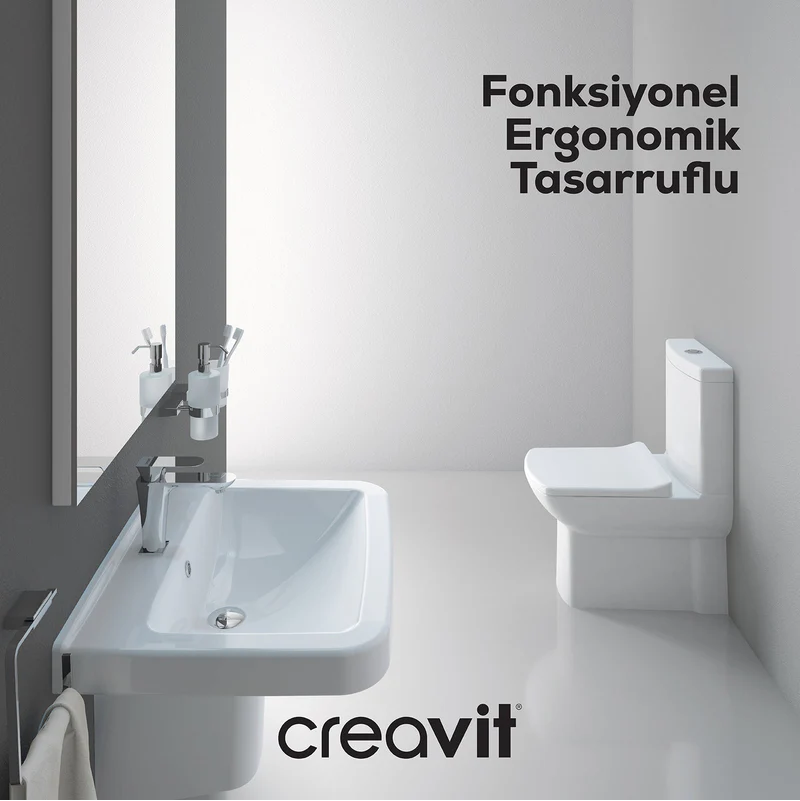 Creavit LR360 Lara Duvara Dayalı Klozet Seti