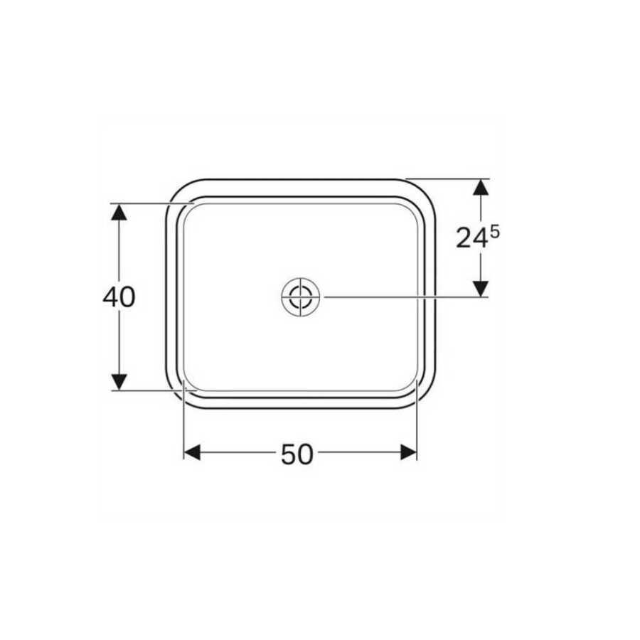 Geberit Variform Dikdörtgen Tezgah Altı Lavabo