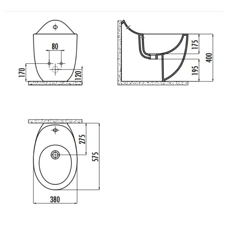 Creavit FG500 Foglia Duvara Dayalı Bide