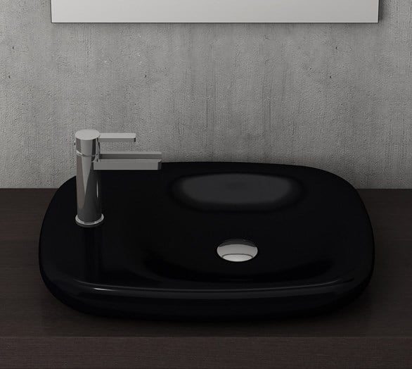 Bocchi Fenice Tezgah Üstü Lavabo P. Siyah 54 cm 1489-005-0126
