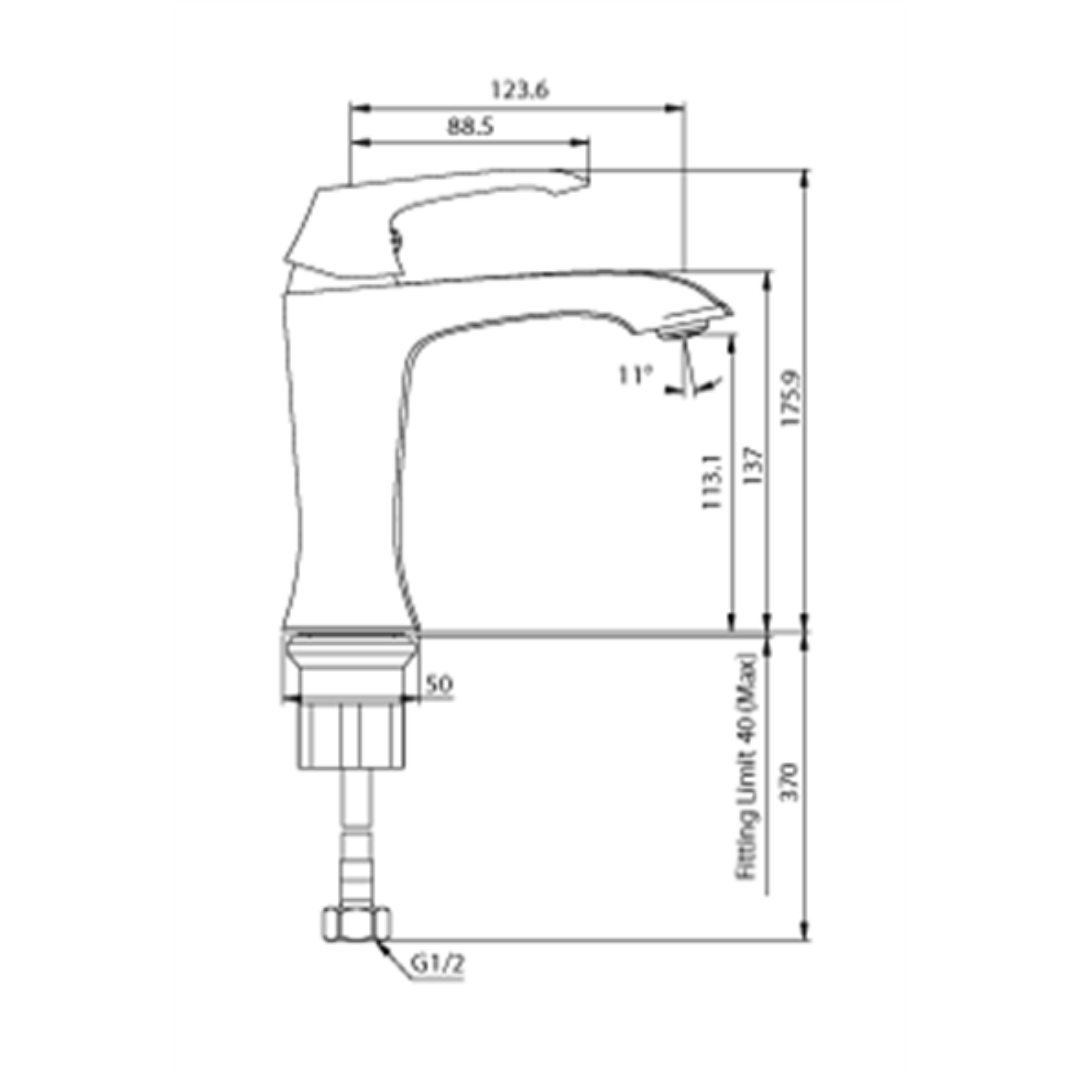 Creavit AG1500G Avangart Lavabo Bataryası-Altın