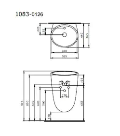 Bocchi Venezia Asma Monoblok Lavabo Mat Beyaz 1083-002-0126