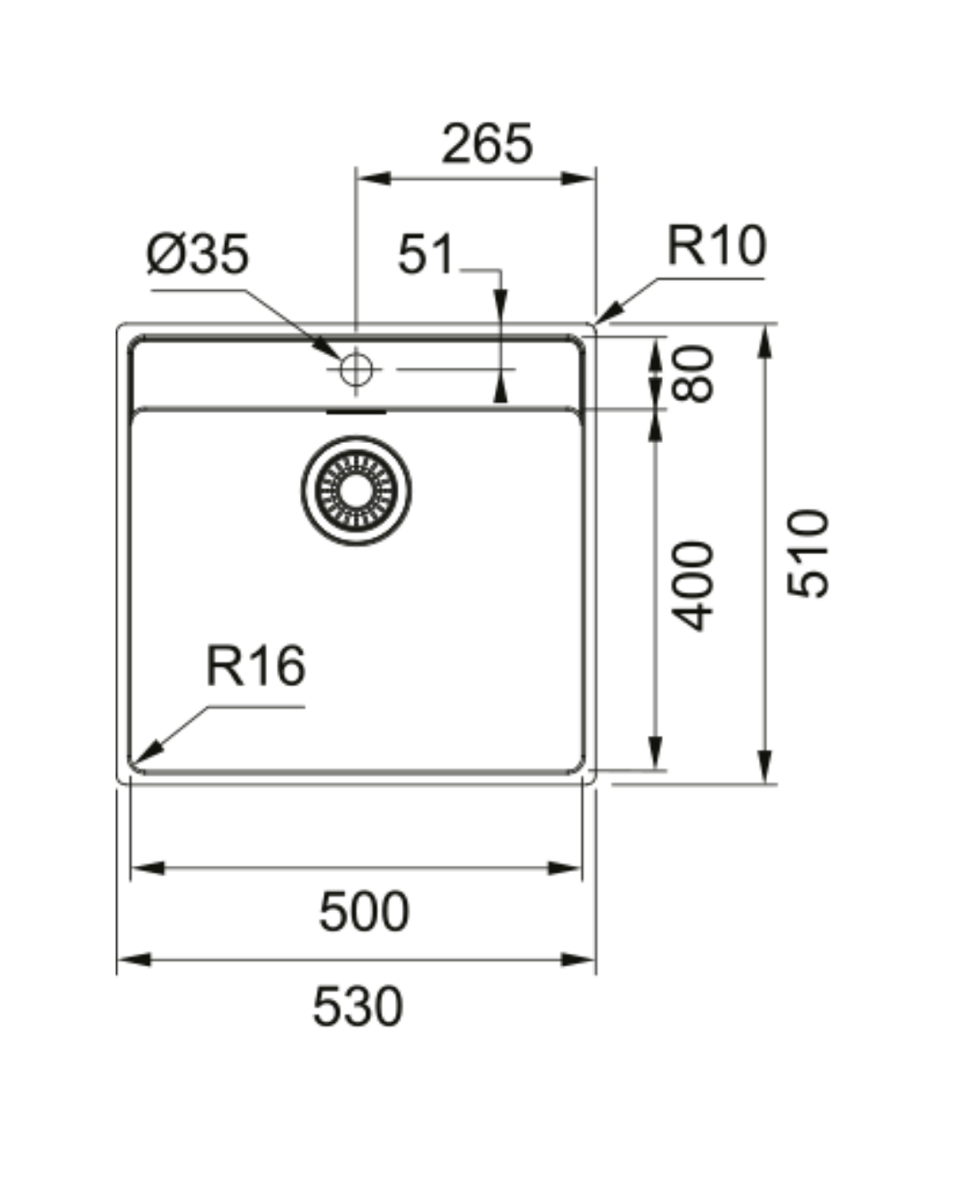 FRANKE Maris MRX 210-50 Tazgahüstü Evye