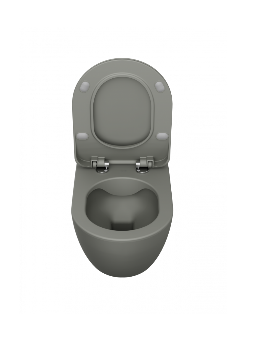 Creavit Free Rim-Off Duroplast Yavaş Kapanan Klozet Kapaklı Cool Grey Set FE322-00CG