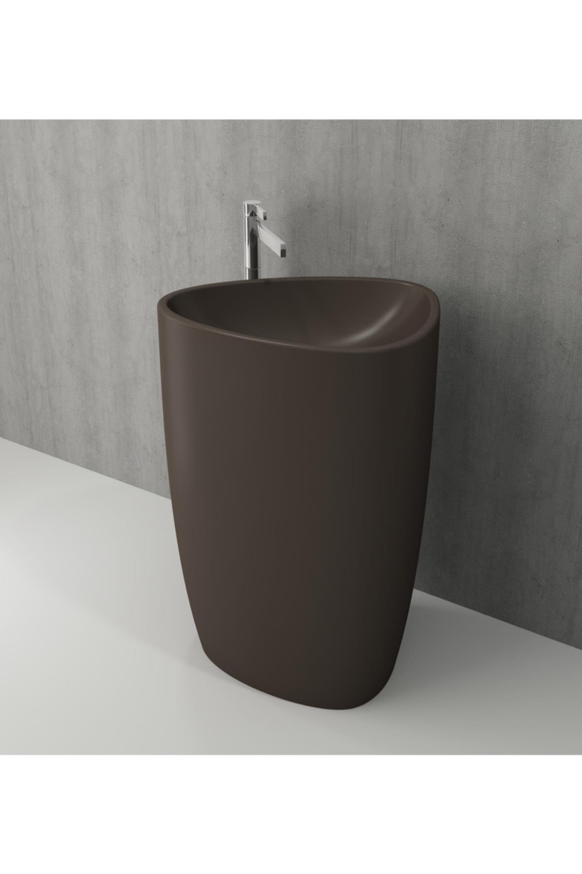 Bocchi 1075-025-0125 Etna Monoblok Yerden Lavabo Mat Kahverengi