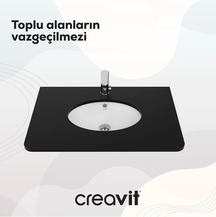 Creavit Tp211 Tezgah Altı Oval Lavabo 33X43 Cm Beyaz