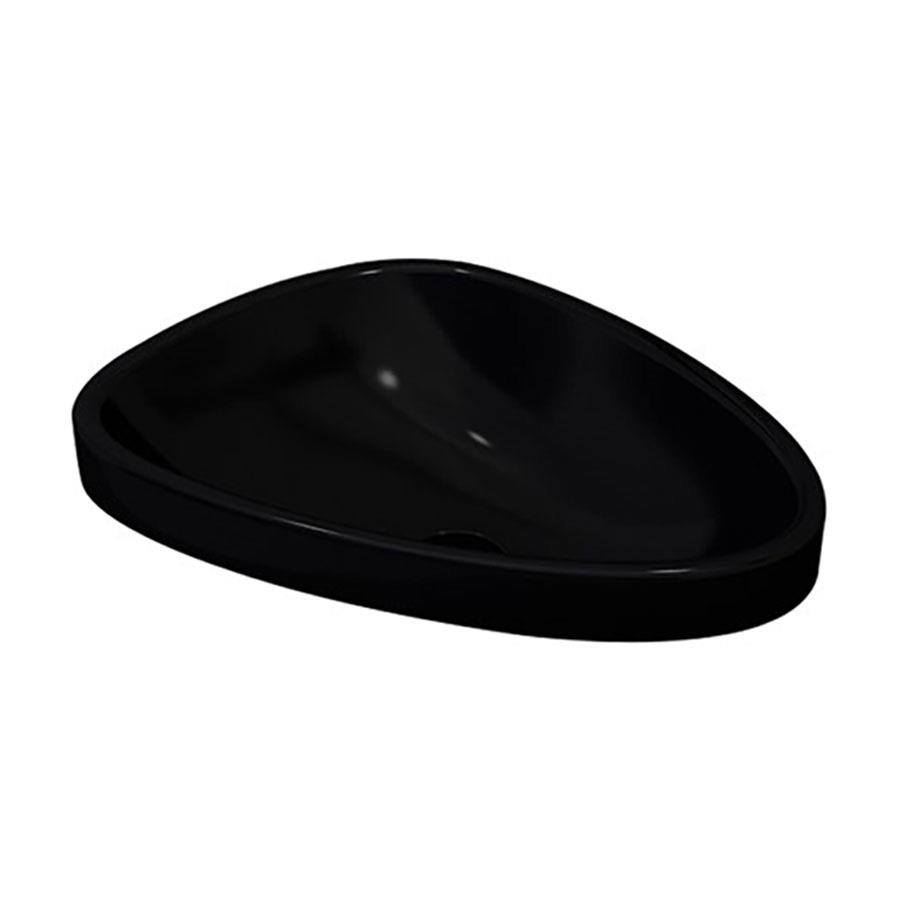 Bocchi 1112-005-0125 Etna Tezgah Üstü Lavabo Parlak Siyah 58 Cm