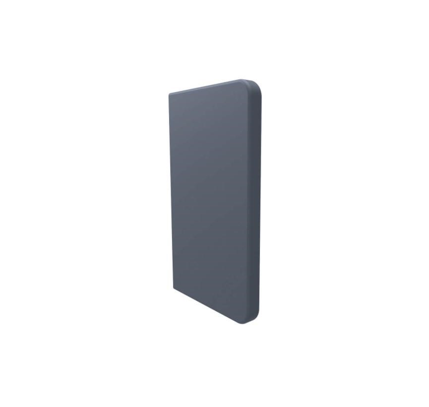 Pisuar Ara Bölme 5 cm Ekstra - Basalt Mat
