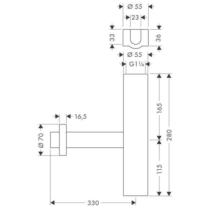 Flowstar Tasarıım Sifon G11/4 Krom