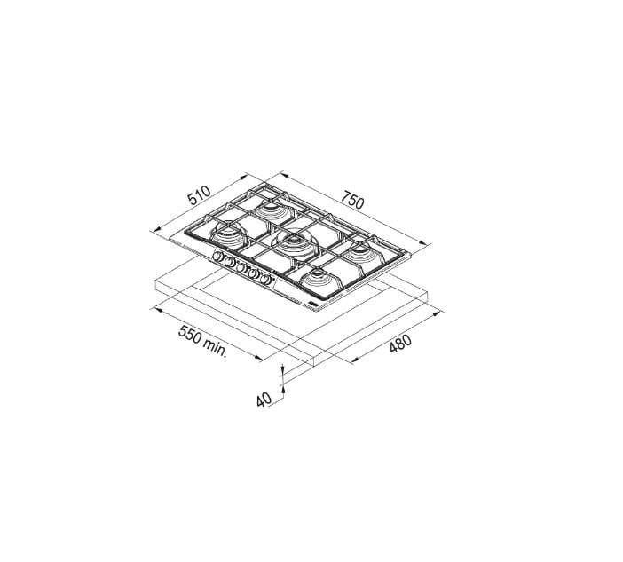 Franke Classicline FCH 755 4G TC N PW C Krem Ocak 106.0271.759