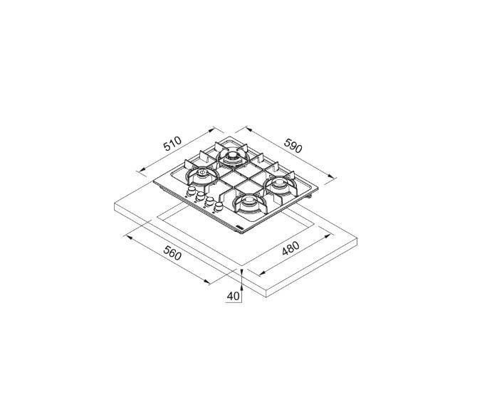 Franke Maris FHMA 604 3G DC MB C Matt Black Ocak 1106.0670.112
