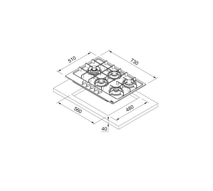 Franke Maris FHMA 755 4G DCL MB C Matt Black Ocak
