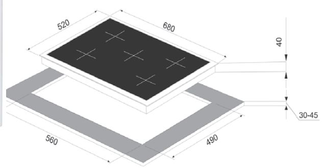 FRANKE NEW SQUARE WHITE GLASS OCAK FHNS 705 4G TC WH C