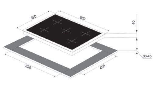 FRANKE NEW SQUARE WHITE GLASS OCAK FHNS 905 4G TC WH C