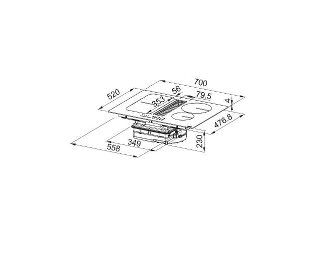 Franke Smart 2Gether FSM 709 HI Black Glass Ocak Ve Davlumbaz 
