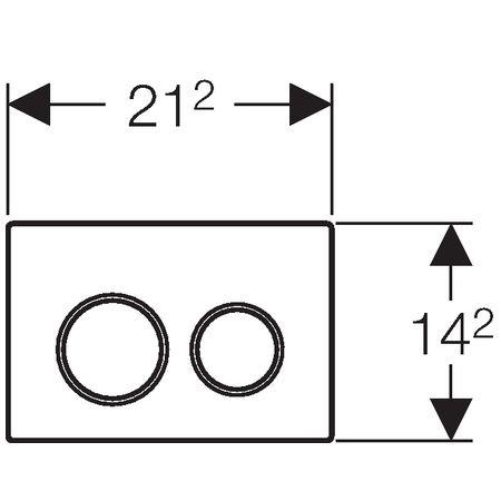 GEBERİT Kumanda Kapağı Omega20 (Siyah/Parlak Krom)