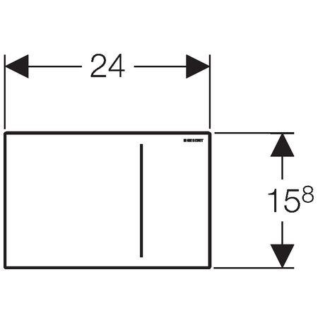 GEBERİT Kumanda Kapağı Sigma70 12 cm Gömme Rezervuar (Siyah Cam)