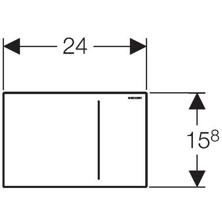 GEBERİT Kumanda Kapağı Sigma70 8 cm Gömme Rezervuar (Siyah Cam)