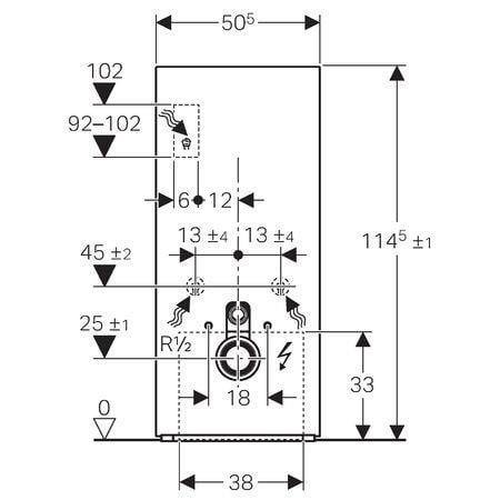 GEBERİT Monolith Plus Rezervuar - Asma Klozet İçin 114 cm (Beyaz)