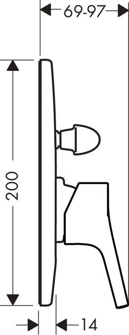 Hansgrohe Talis S Tek Kollu Banyo Bataryası Ankastre