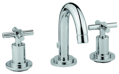Juno Lavabo bataryası (3 delikli lavabolar için-sifon kumandalı) krom