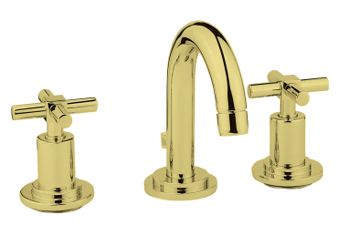 Juno Lavabo bataryası (3 delikli lavabolar için-sifon kumandalı) altın
