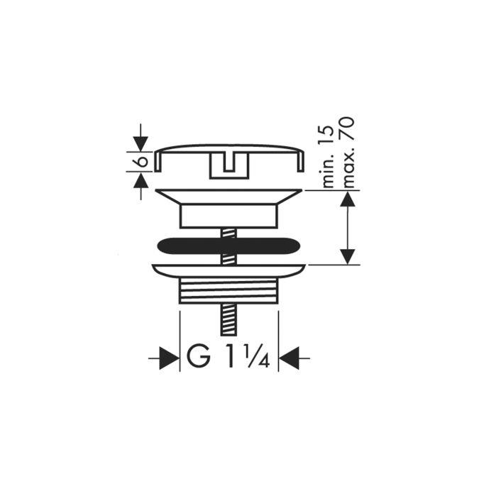 Lavabo Tapası G11/4 Krom