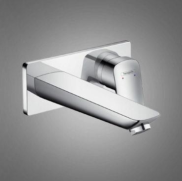 LOGIS Duvardan Tek Kollu Lavabo Bataryası 195 mm Gaga ile Krom