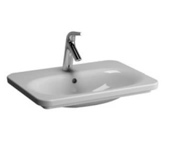 Nest Trendy Tezgah Lavabo, 80 cm 3 armatür delikli, su taşma delikli