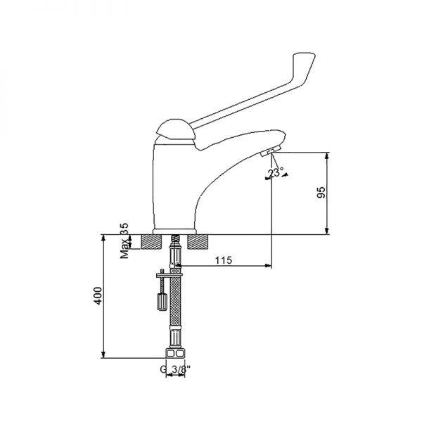 NEWARC 126521 CLİNİC LAVABO BATARYASI