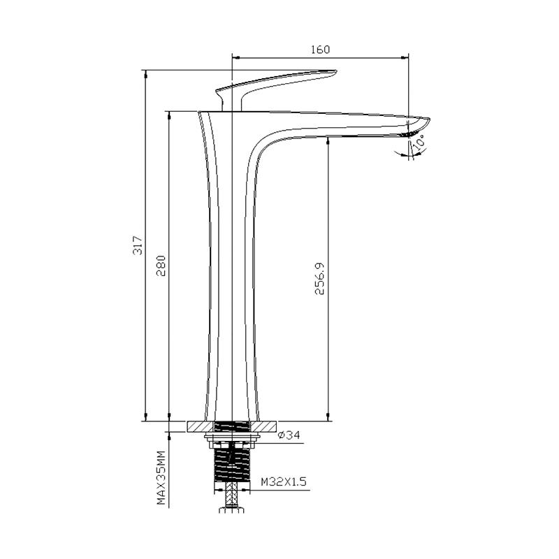 NEWARC LİFE ÇANAK TİPİ LAVABO BATARYASI