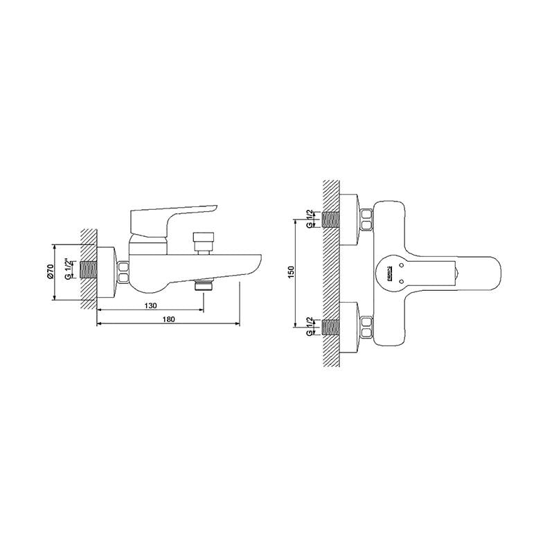 NEWARC Loft Banyo Bataryası Siyah 921511b