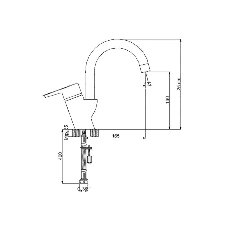 NEWARC MASTER DÖNERLİ LAVABO BATARYASI