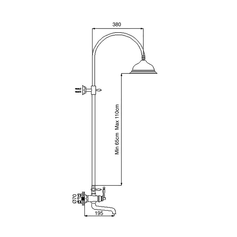 NEWARC PERA BATARYALI DUŞ ÜNİTESİ ALTIN