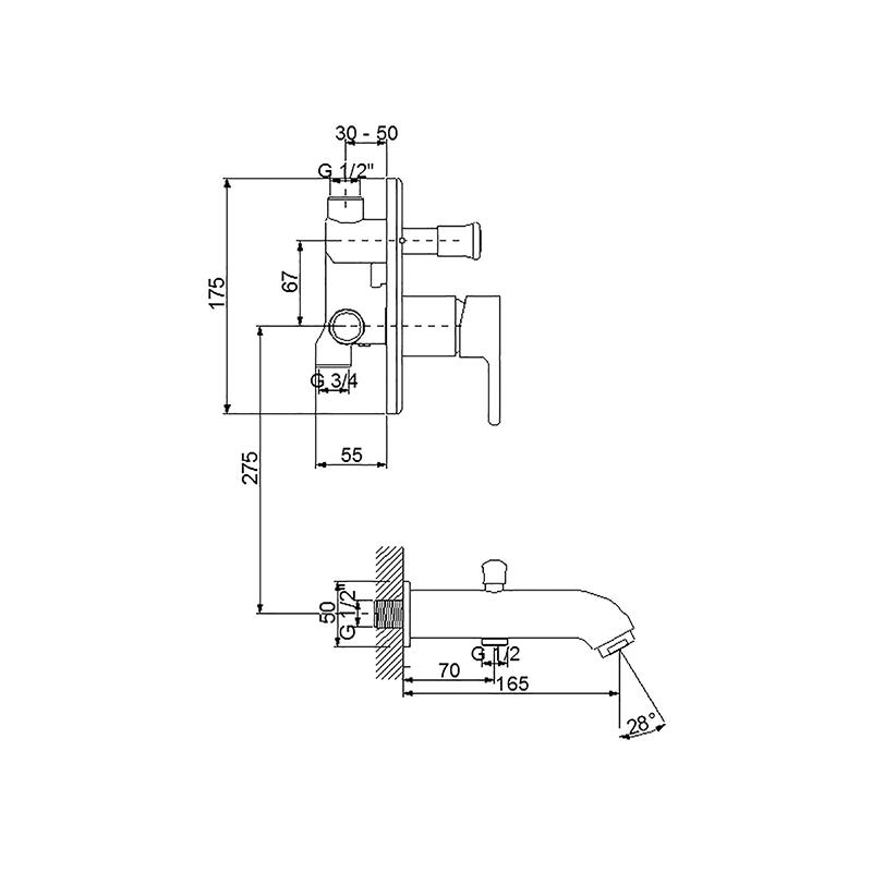 NEWARC PREMİUM ANKASTRE BANYO BATARYASI SET