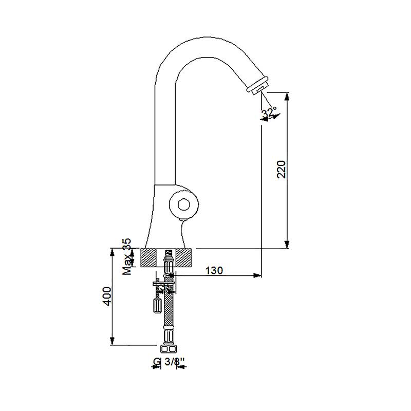 NEWARC TEKNO TERMOSTATİK EVYE BATARYASI