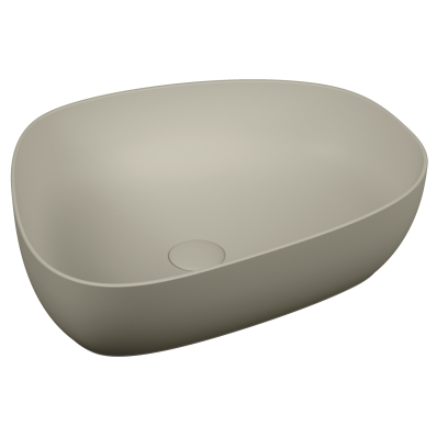 Outline Asimetrik lavabo, 56 cm Mat Bej