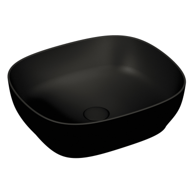 Outline Kare lavabo, 48 cm Mat Siyah